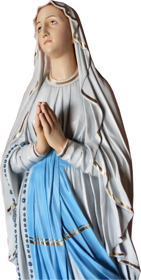 Our Lady of Lourdes, hands joined in prayer