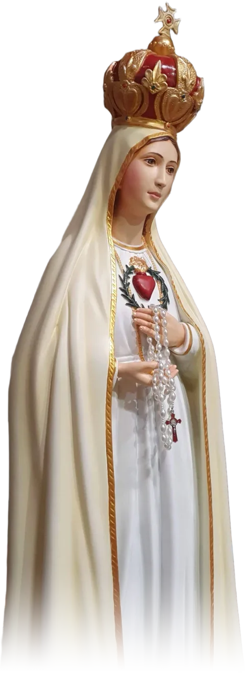 Our Lady of Fatima — Close, with the rosary