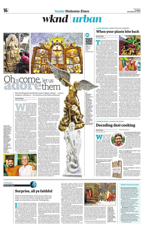 Hindustan Times: Meet the Mangaluru family creating statuary for churches across India