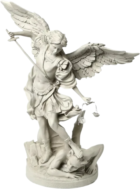 St Michael the Archangel — With the sword and scales, in white