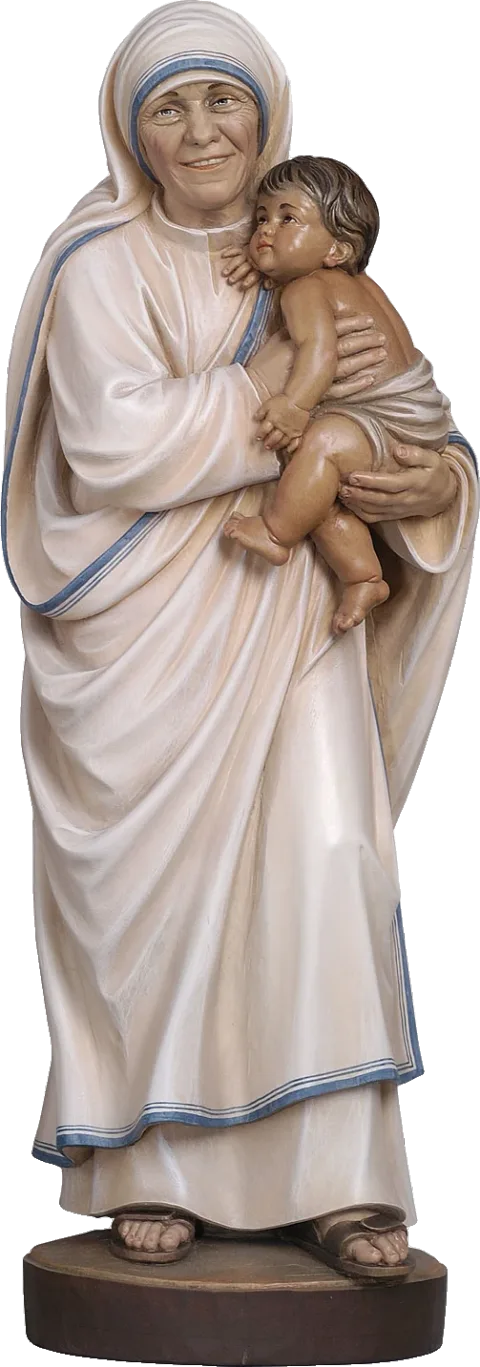 St Teresa of Calcutta — Standing, a child in her arms