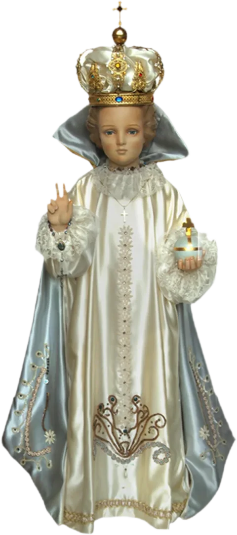 The Infant Jesus of Prague — In white and gold