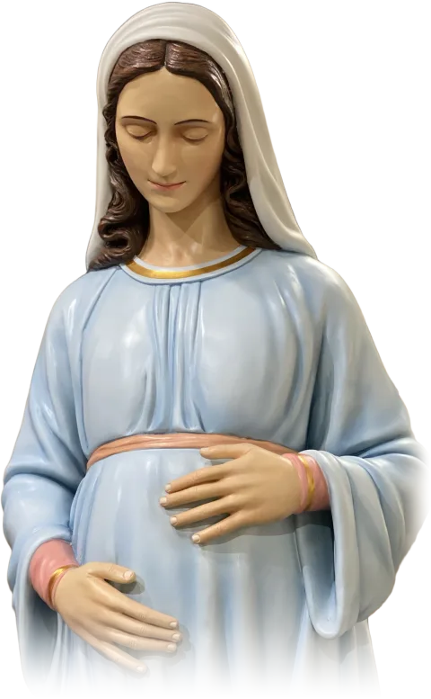 Our Lady, the Expectant Mother — Close, from the front