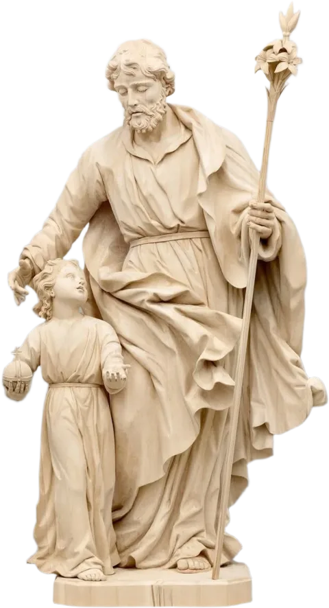 The Infant Jesus of Prague — With St Joseph, in ivory