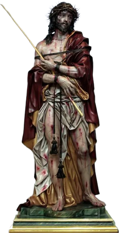 Ecce Homo — Standing, bound, with the reed