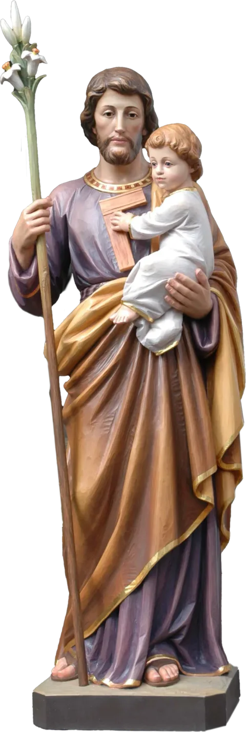 St Joseph with the Child — With the lily and the carpenter’s square