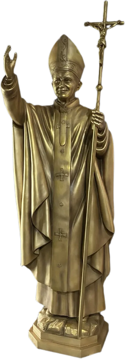 St John Paul II — In gold