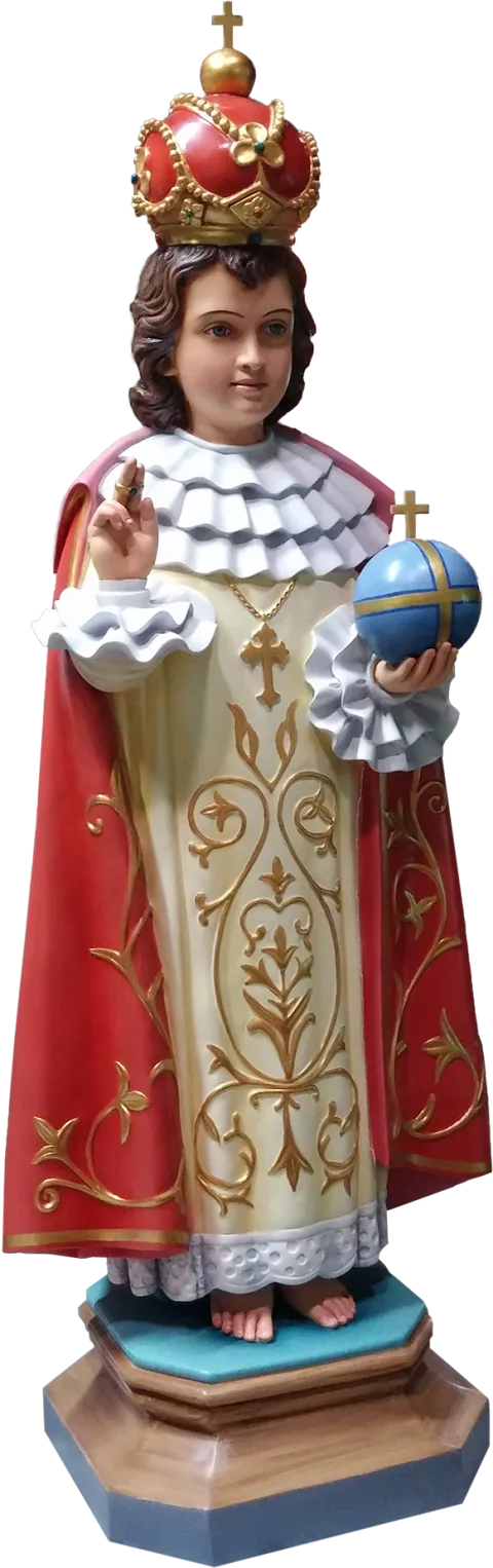 The Infant Jesus of Prague — With the red mantle and lace collar